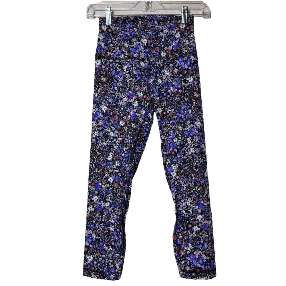Lululemon Align High Rise Crop 21” Leggings Nulu Fabric Flower Burst Multi Sz 4
